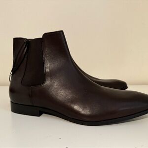 Elegant Brown Leather Men's Chelsea Boots